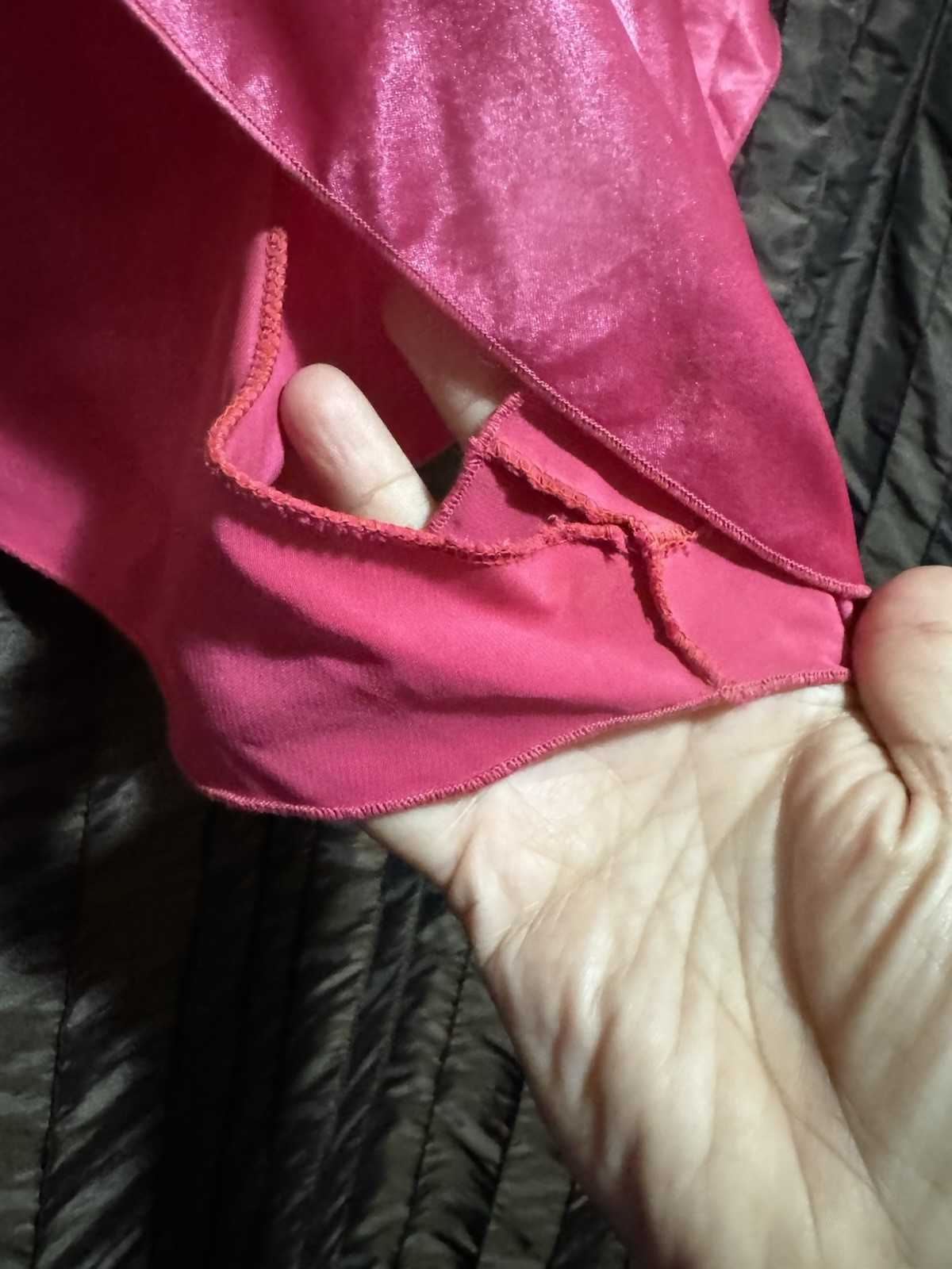 Sterling Sophisticates Pink 2 Piece Sleep Set Women’s M Liquid Satin Vtg 1980s