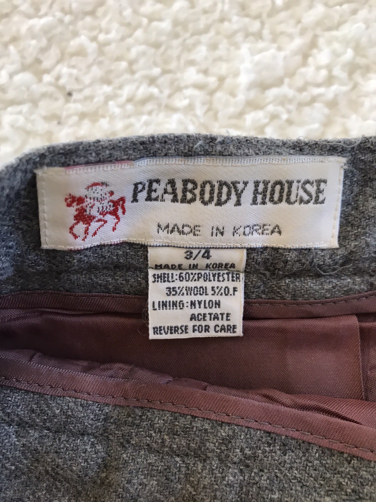 VTG Midi Pencil Skirt Gray Wool Blend Officecore A Line Academia Peabody House