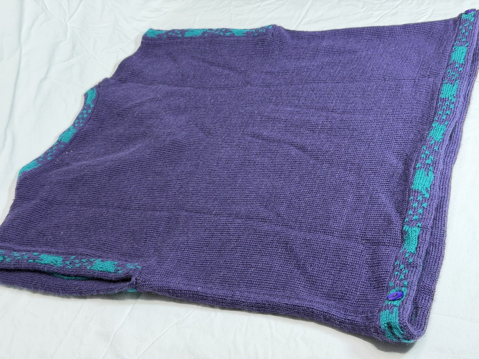 Vintage Alpenblick 100% wool Women’s Sweater Vest Purple NWT Size 38 US 6