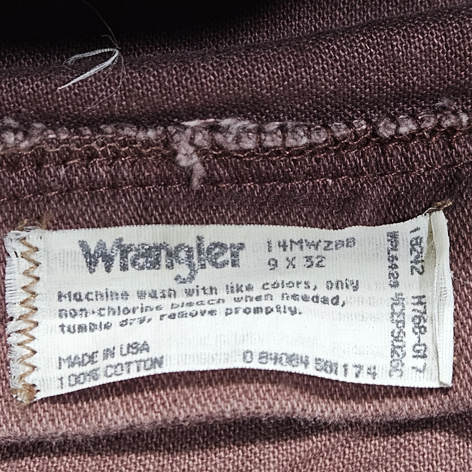 Vintage Wrangler Brown Cowboy Cut Slim Fit Jeans Made in USA High Rise 9×32