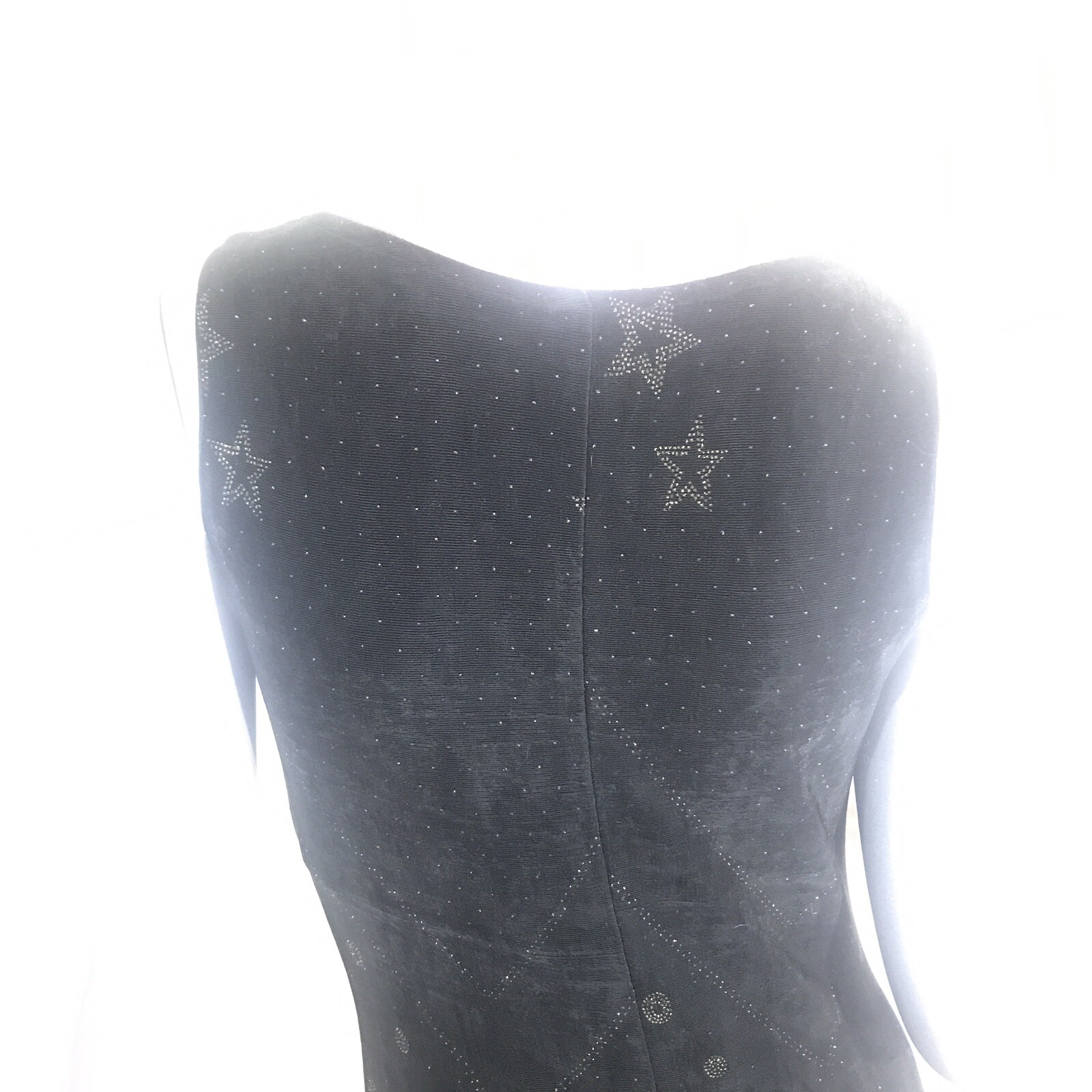 Vintage 90’s Mica Women’s Medium Fitted Black Astrological Stars Abstract Dress