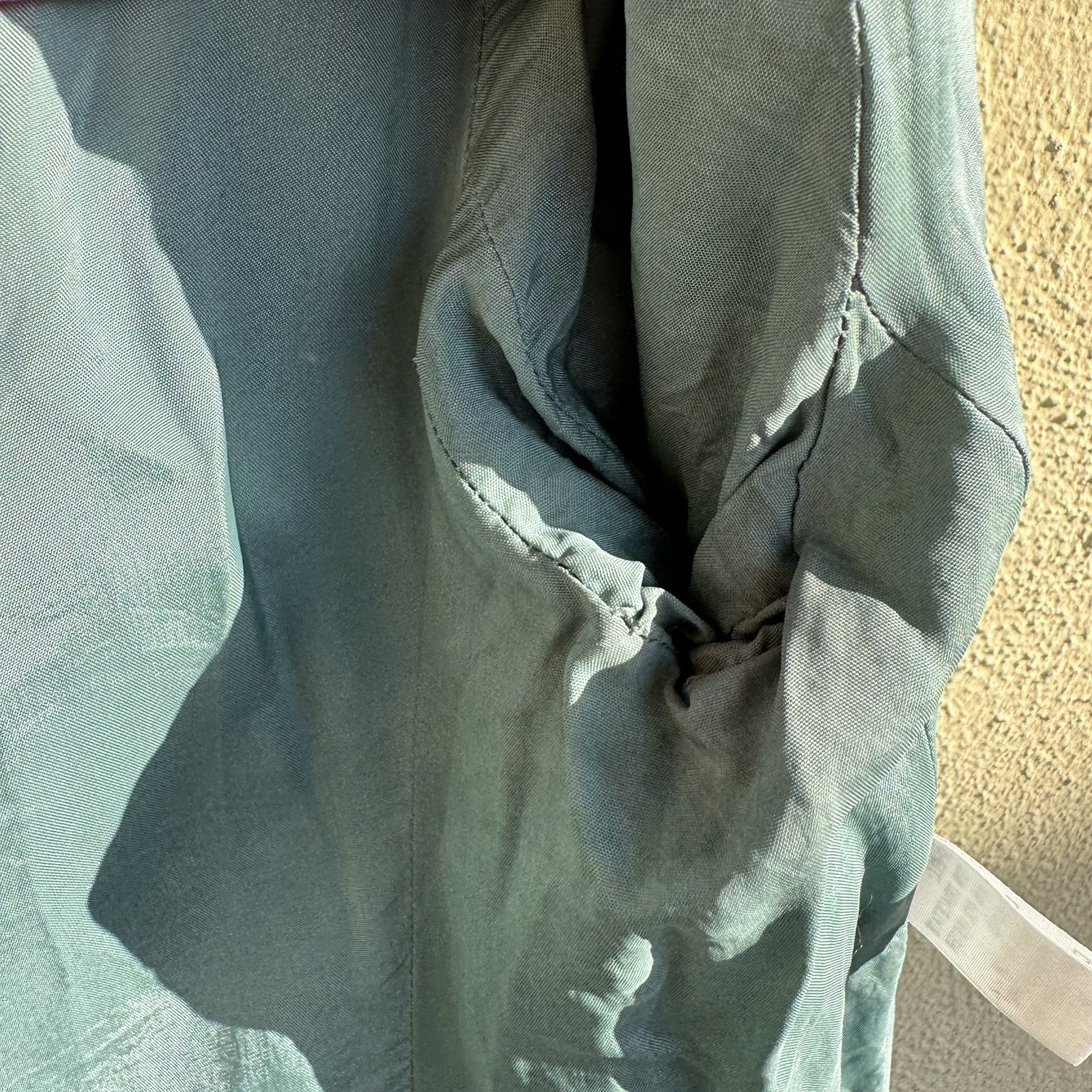 Vintage 80s Ann Tjian For Kenar Sea Foam Green Long Overcoat Blazer Size Small