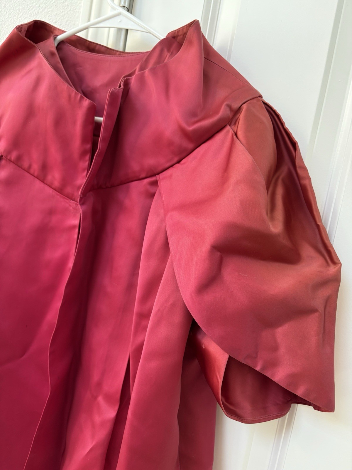 VTG Lilli Diamond Red Satin Dress Matching Evening Coat Oversized Size 4 FAIR