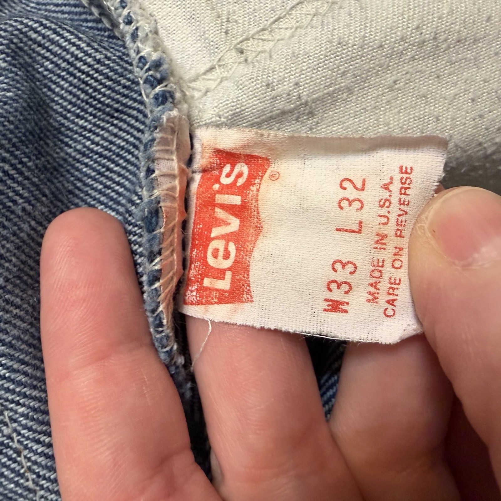 Vintage 80s Levi’s White Tab Made in USA High Waisted Mom Jeans 33×32 Talon Zip