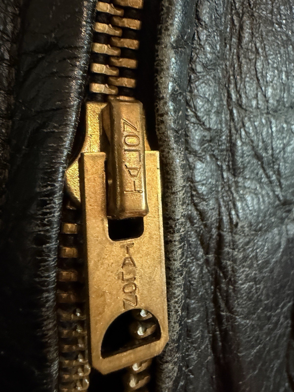 Incredible Vintage Women’s Leather Jacket Brass Hardware 38 Inch Chest