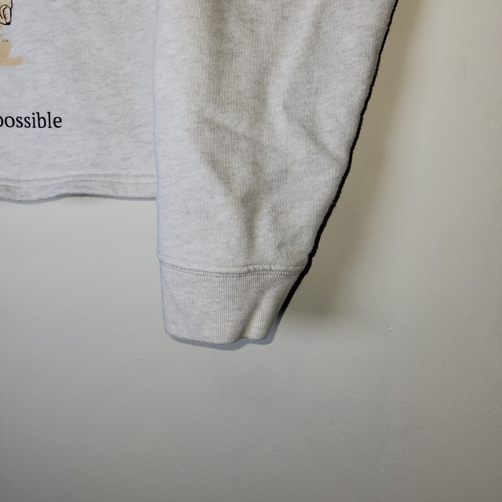 Disney Parks Winnie the Pooh XL Sweatshirt Gray Crewneck Tree Tigger Eeyore READ