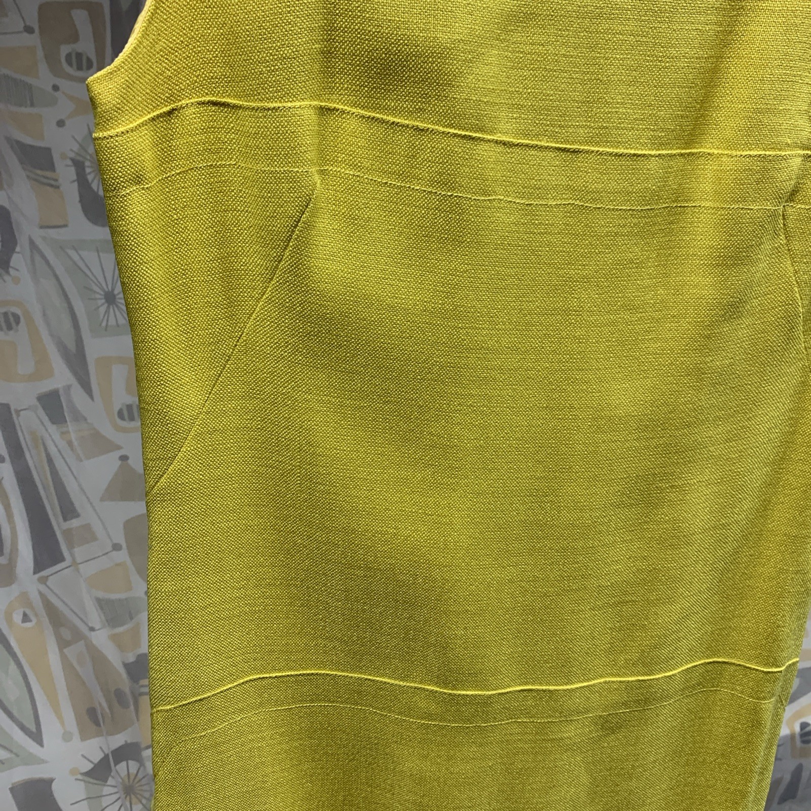 LOUIS FERAUD Paris New York Bright Yellow Vintage Shift Dress 1960’s