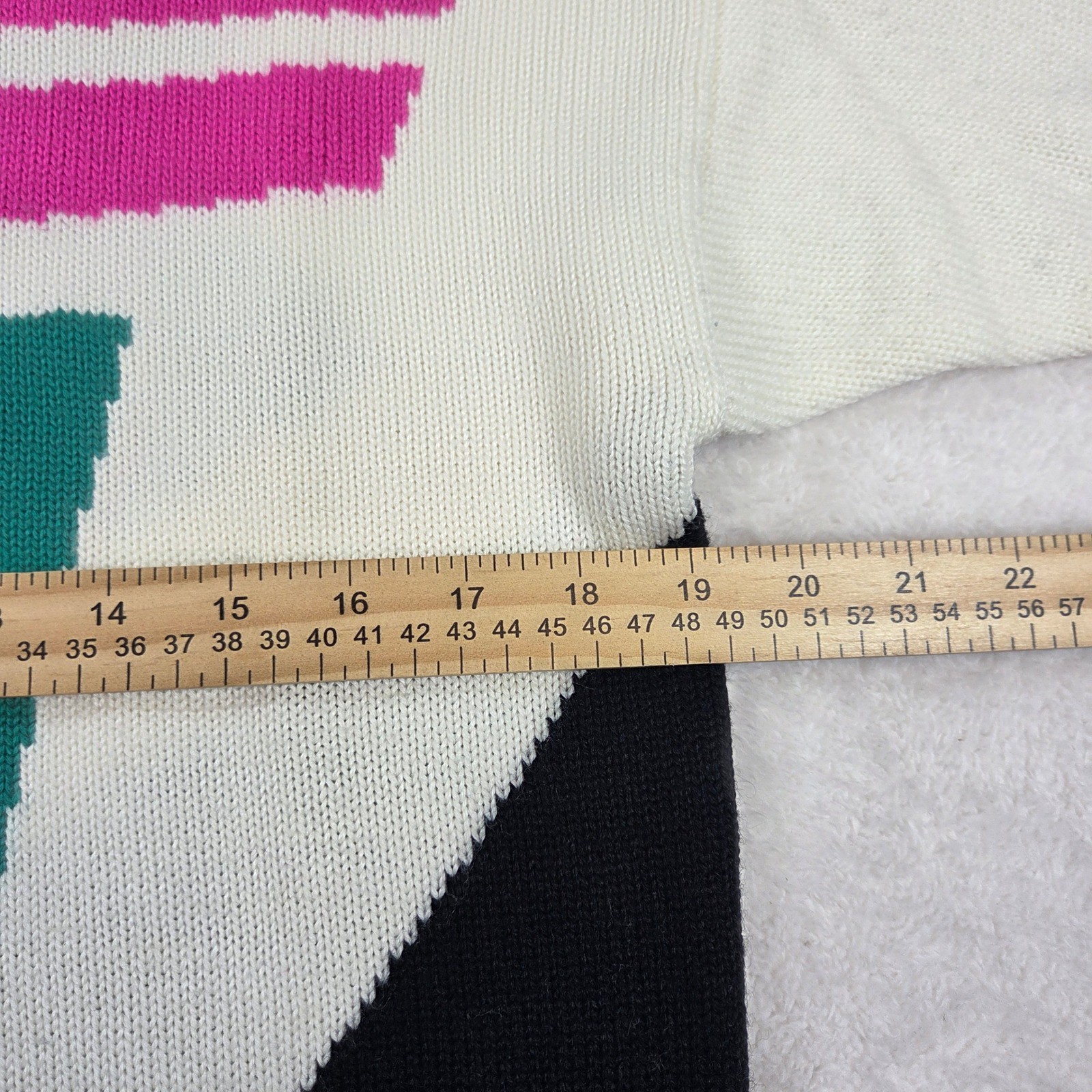 Tyrolia by Head Vintage 80s Geometric Colorblock Wool Blend Sweater Womens L