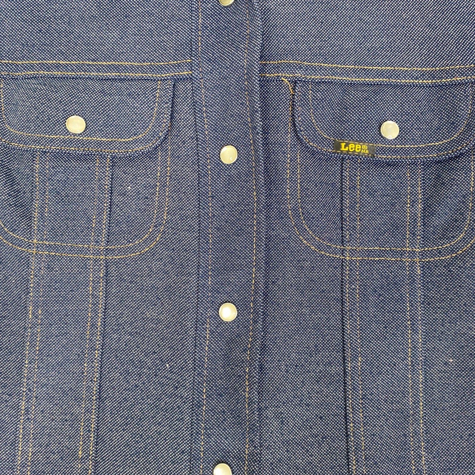 Vintage Lee Riders Blue Denim Look Snap Front Shirt Jacket 60s 70s ?