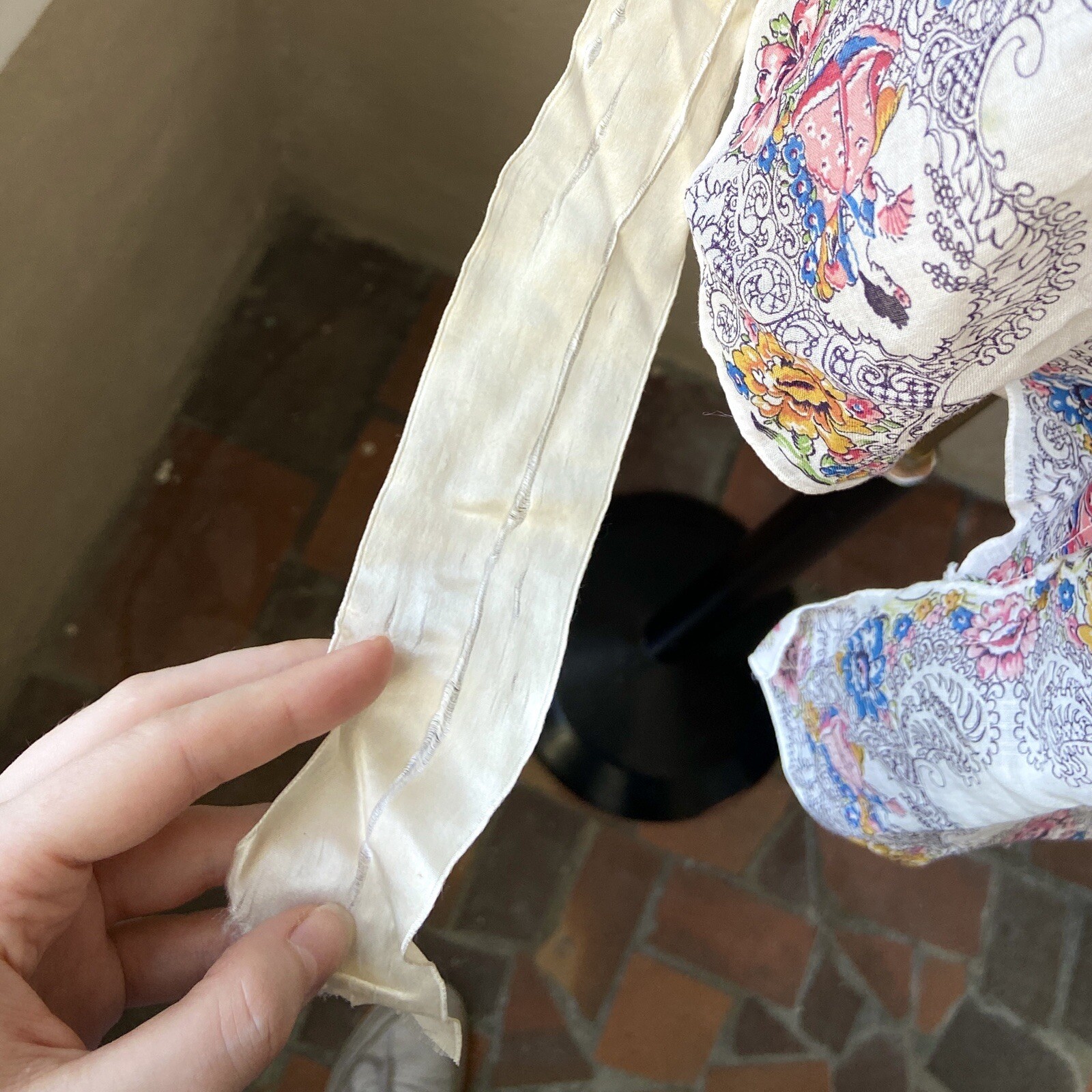 Stunning 1920s Antique Rococo Revival Floral Apron | Flapper Deco 1930s