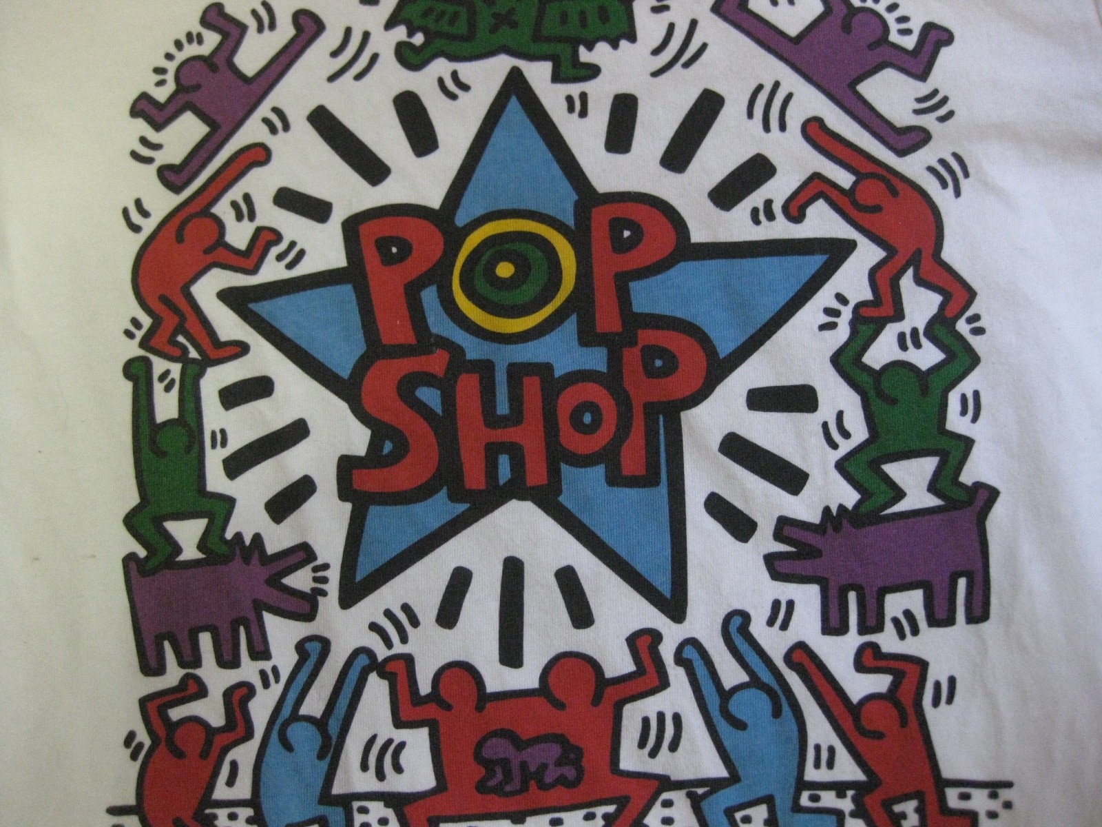 KEITH HARING POP SHOP T-shirt – WHITE Medium M – SPRZ NY ART GRAFF