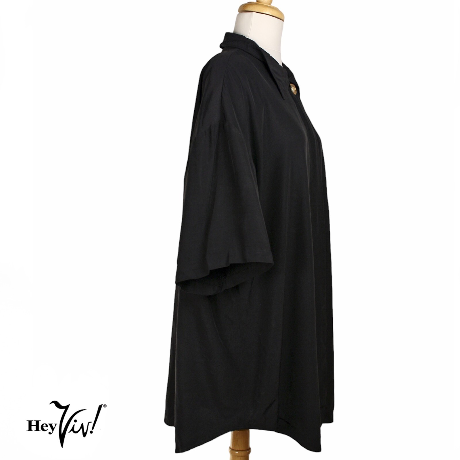 Vintage Pride & Joys Shirt Black Rayon Embroidery Plus Size 24 B54 W54 – Hey Viv