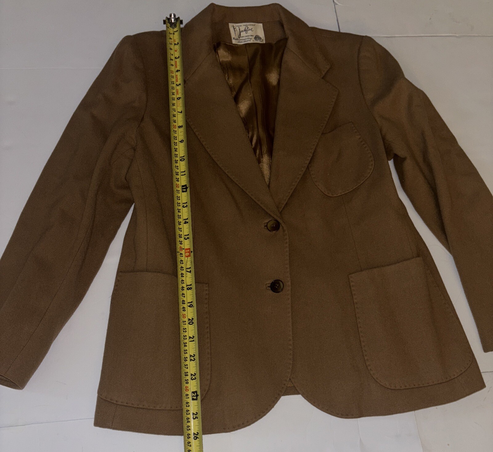 Vintage Jackfin 100% Women’s Blazer Jacket & Skirt Suit Set 1960’s Size 16