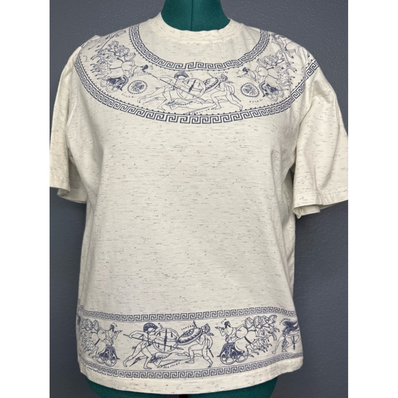 Vintage 80s Greece Shirt Unisex Greek Mythology 100% Cotton L Classic Pocket T