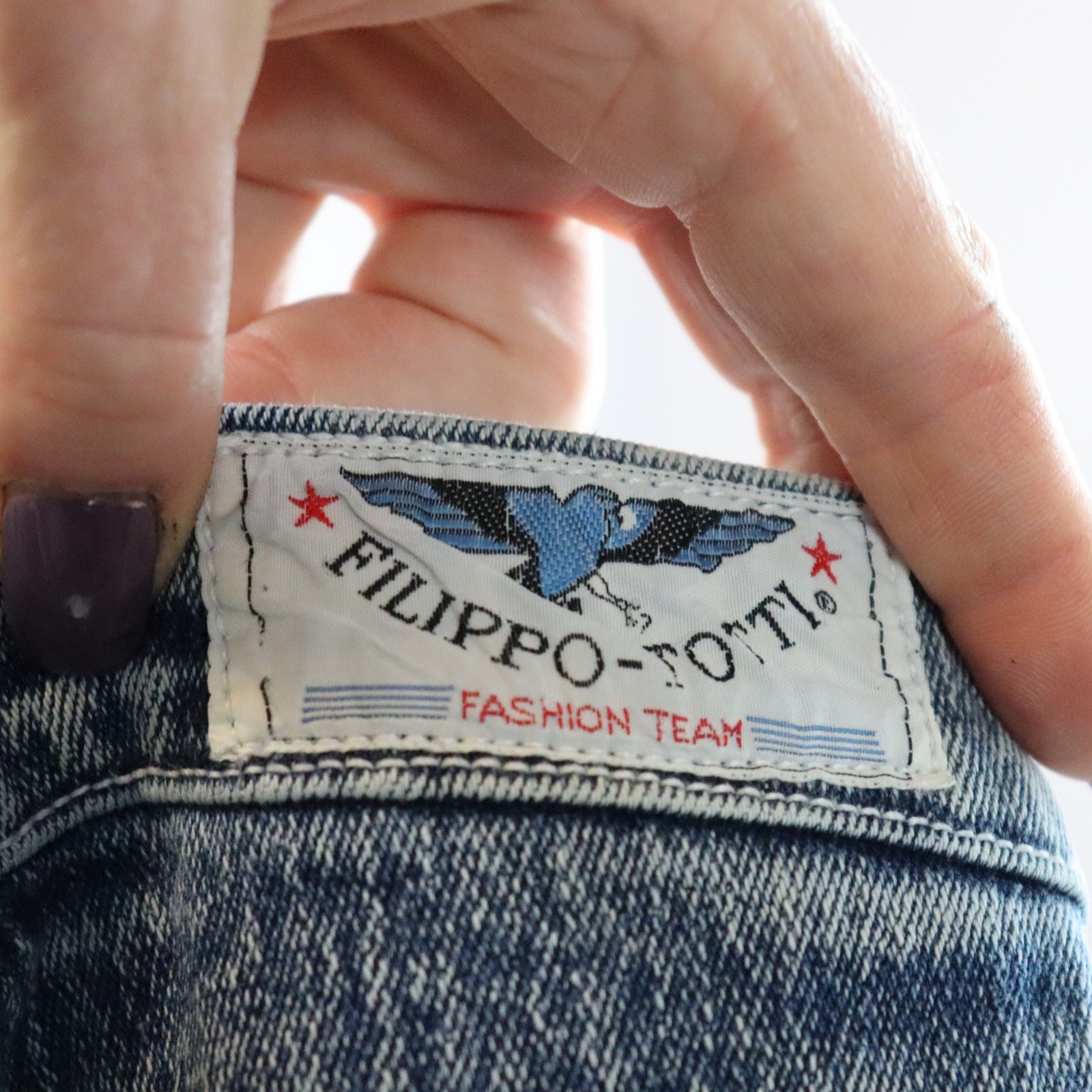 Vintage Filippo-Totti High Waist Mom Jeans Acid Wash Size 13/14 Tapered Leg