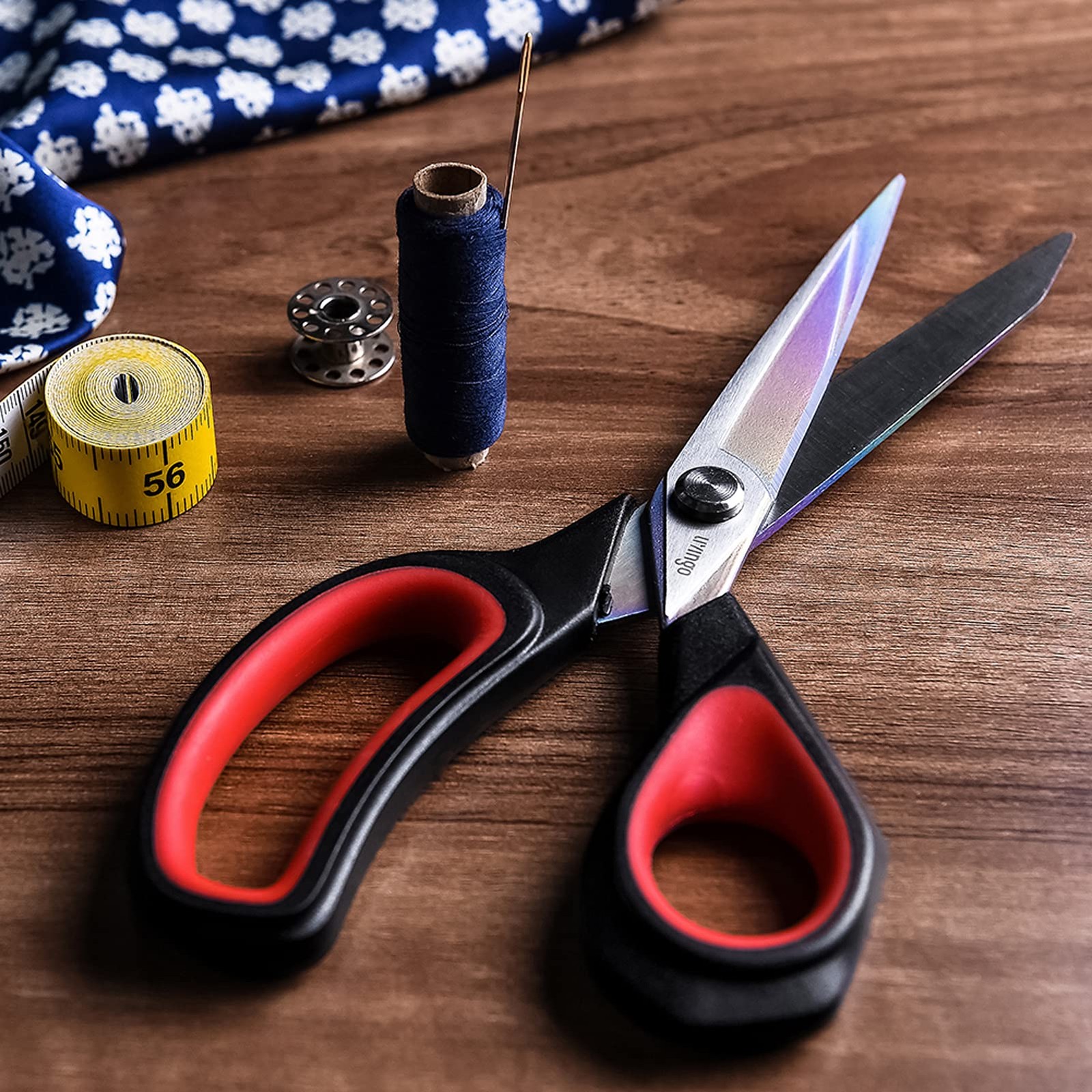 LIVINGO Premium Tailor Scissors Heavy Duty Multi-Purpose Titanium Coating Forged