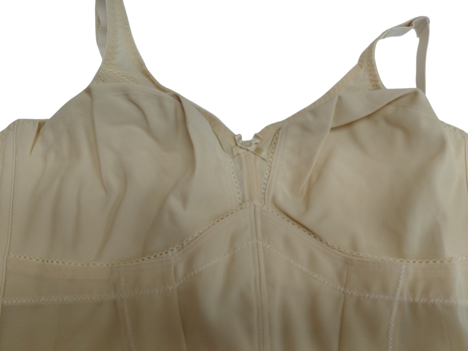 Vintage Crown-nette Longline Beige Bra Size 42C