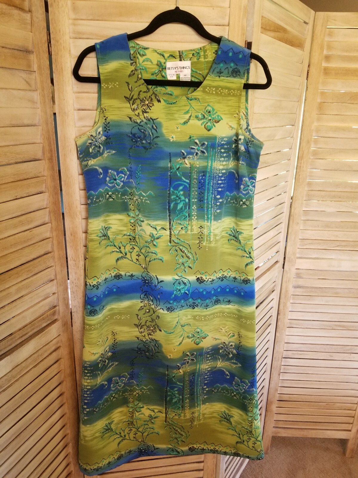 Betsy’s Things Petites Vintage Hawiian Print Dress sz 10P