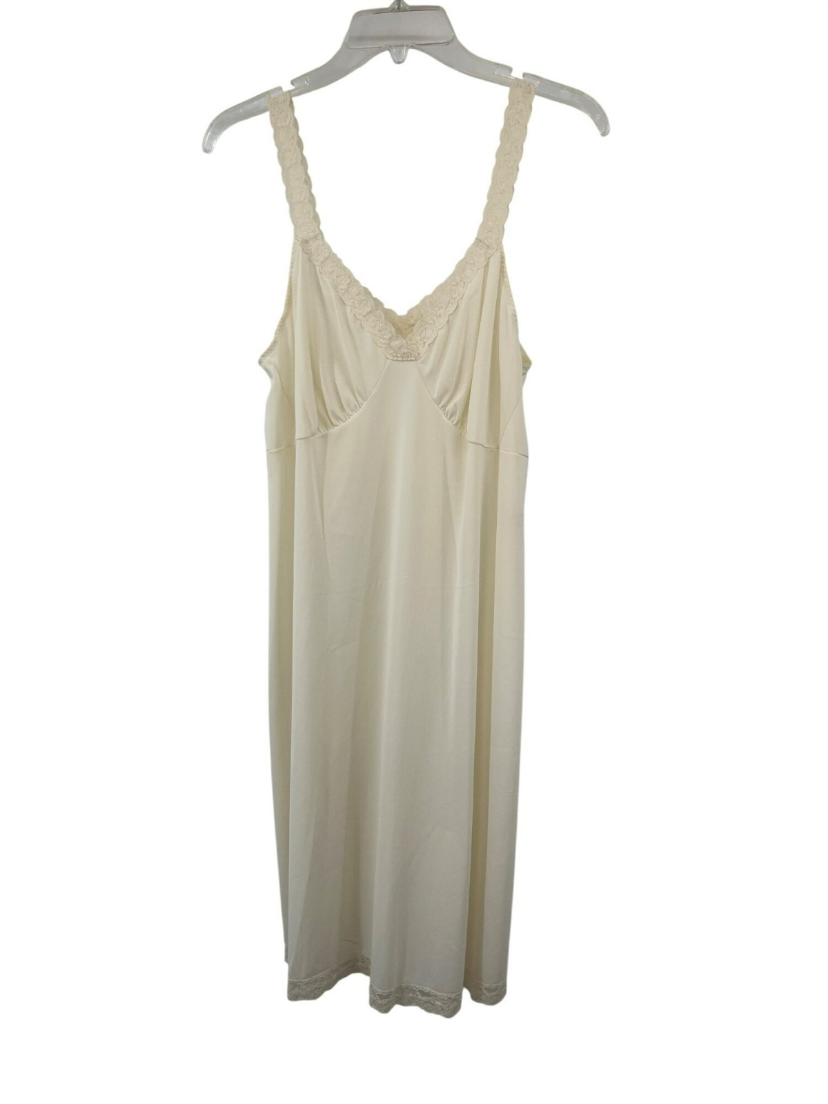 Vintage 90s Cabernet Ivory Slip Dress Womens 38 24″ Used