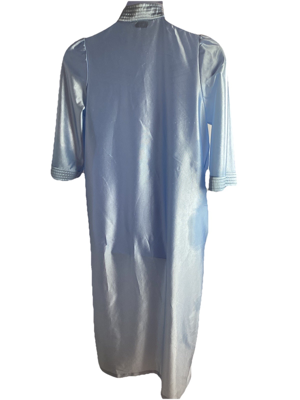 Vintage Sears 80’s At Home Wear Bathrobe Housecoat Baby Blue Bust 46″ Pockets