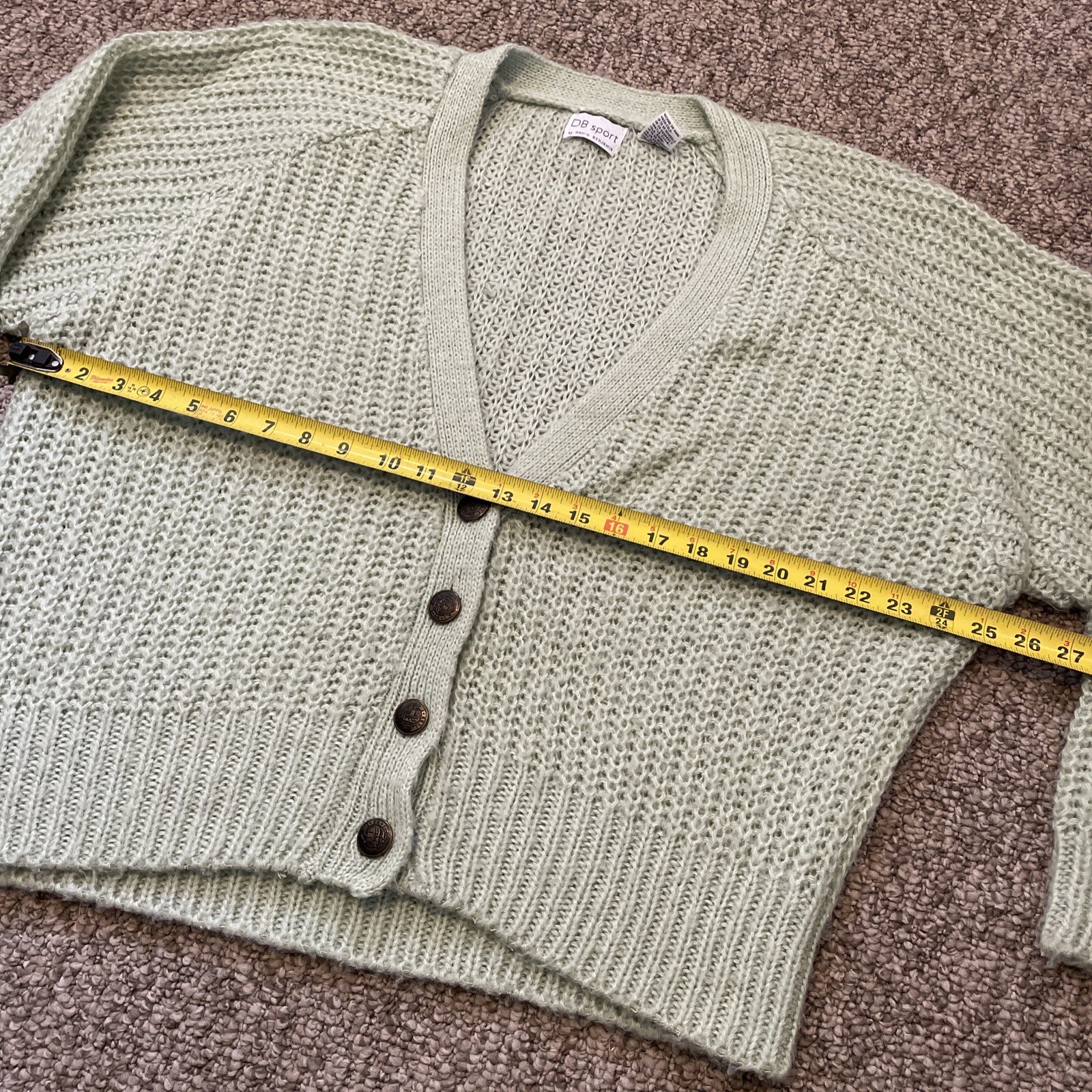 Vintage DB Sport By David Benjamin Cardigan Sweater Acryllic Made in Taiwan ROC