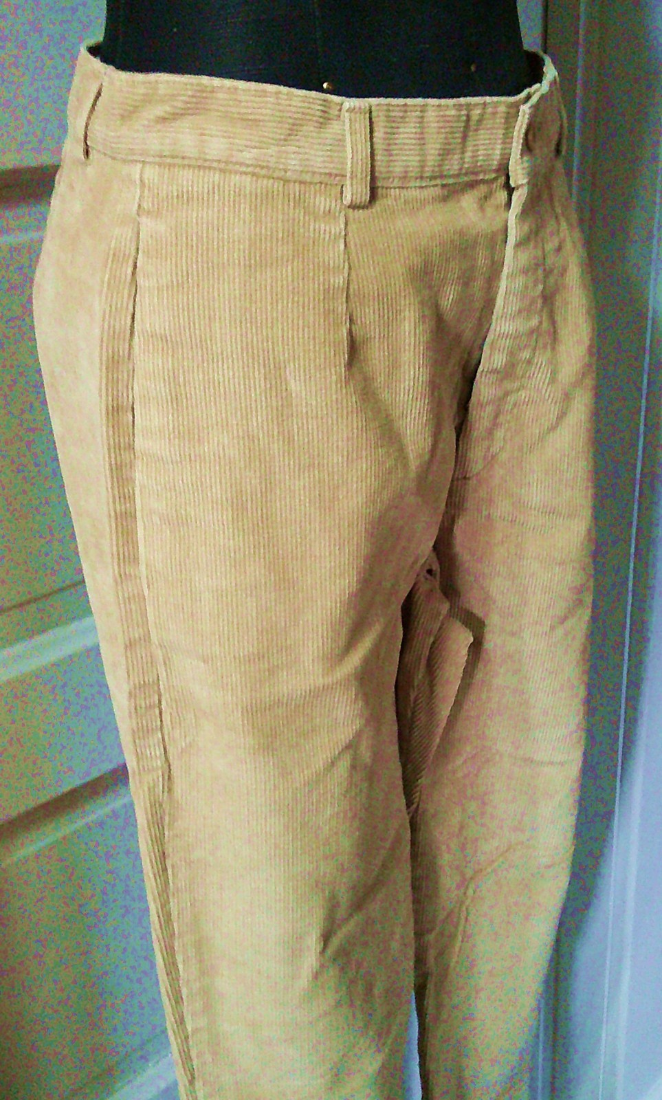 90’s LANDS’ END Ladies Tan Cords Corduroy Pants Slacks Trouser 8 Regular