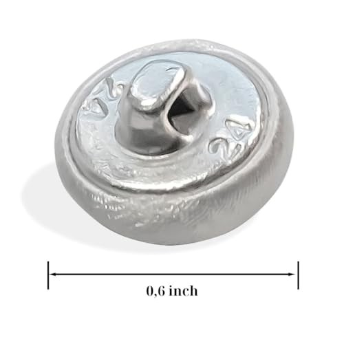 12 Pcs Satin Buttons – 0.6 inch Tuxedo Buttons with Shank – Perfect for White