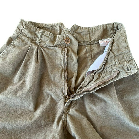 VTG 80s 90s BONGO High Waist Pleated Mom Pants Tapered Sz 7 USA Parachute Style