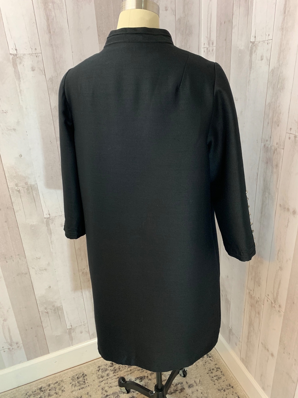 1950s Vintage COAT~Lilli Ann Paris~BLACK Cocktail L/XL Rhinestones