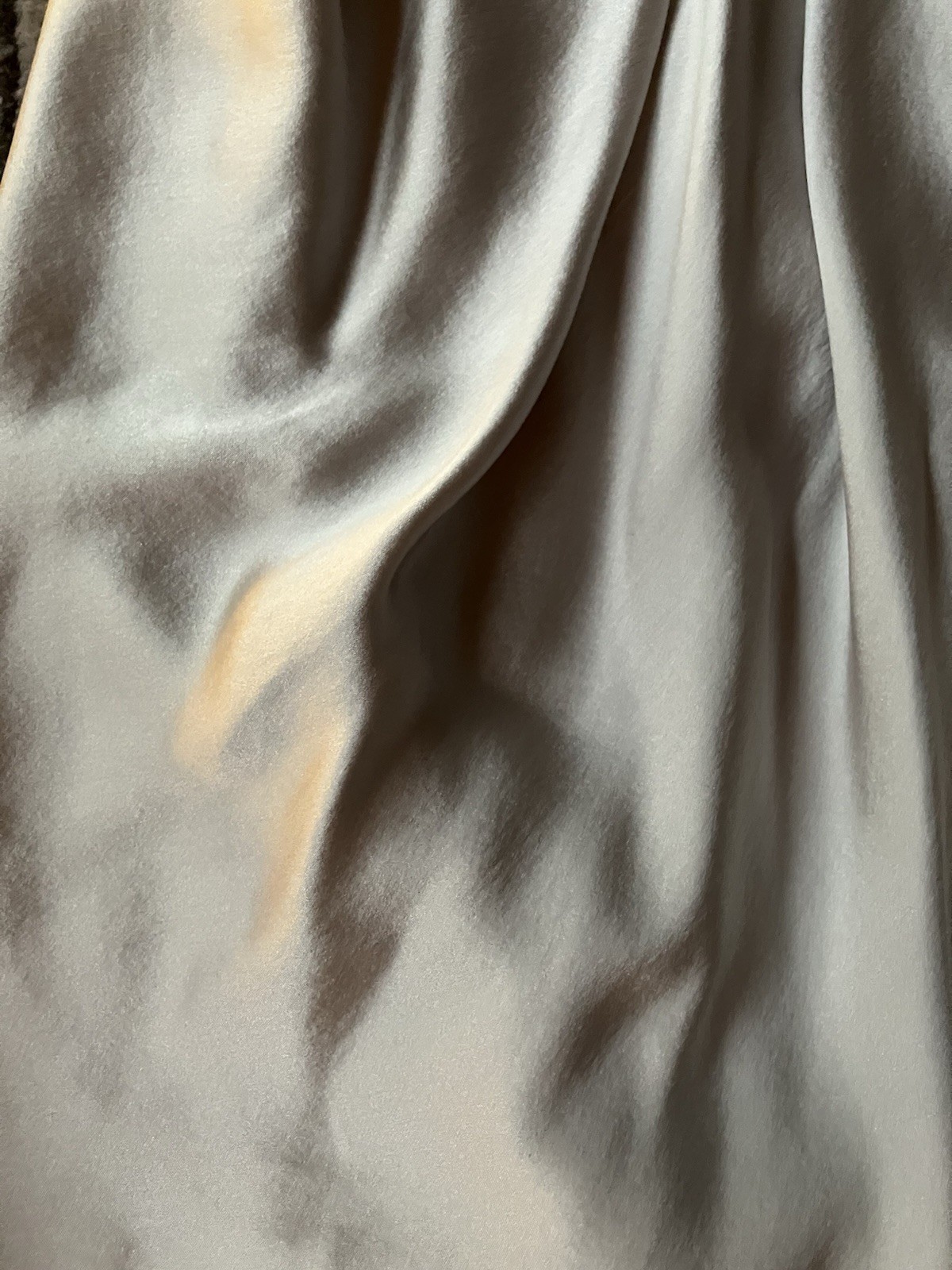 Vintage Valentino Roma, Silver 100% Silk Mini Skirt, Original Tags! Small