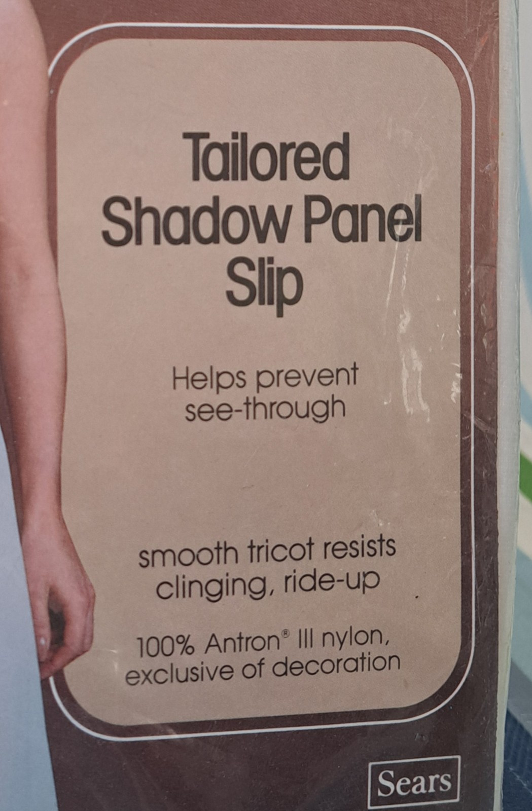 Vintage Sears Tailored Shadow Panel Slip 100% Antron Nylon Ivory Size 36 1 BIN14
