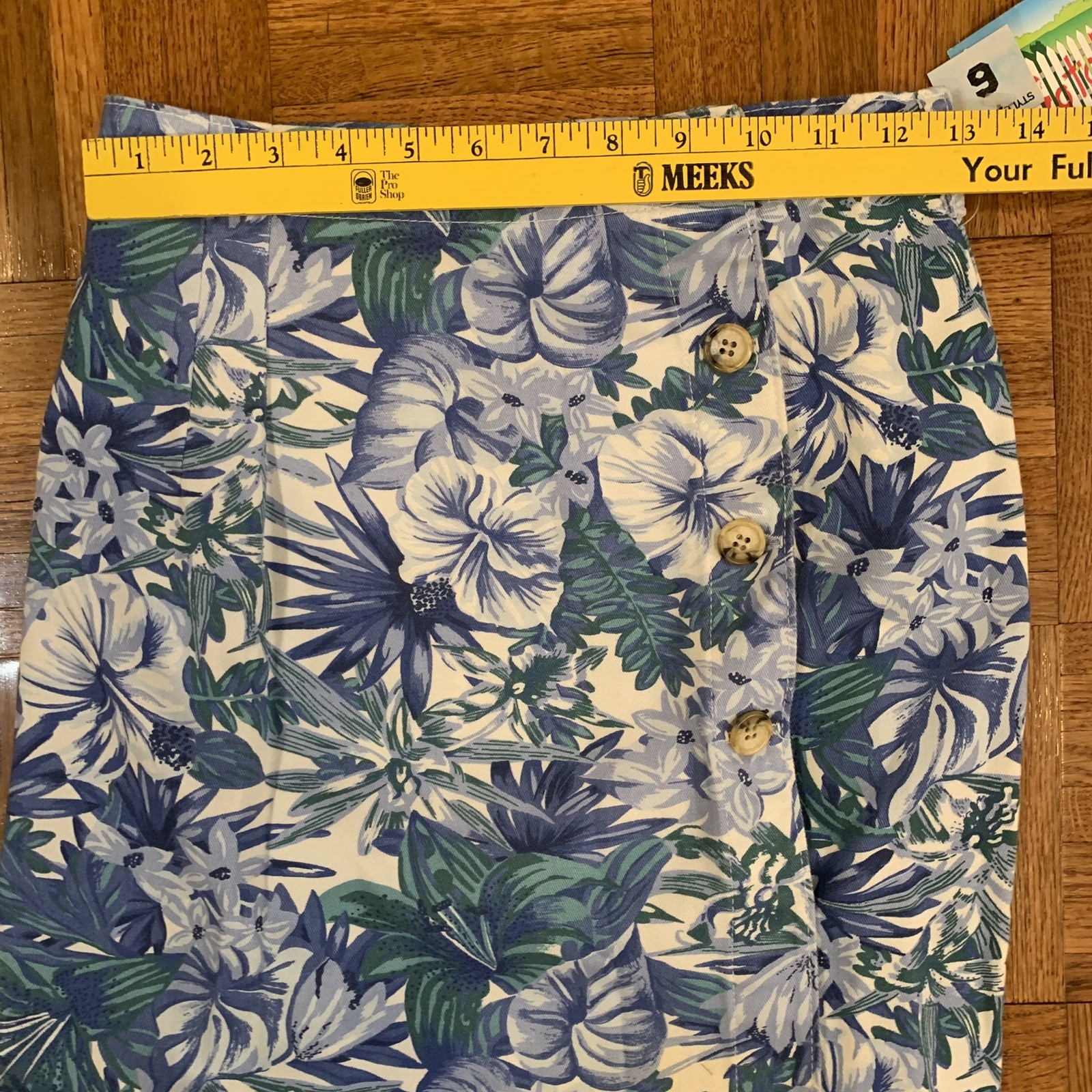 Vintage NWT Gotcha Covered Blue Floral Wrap Skirt 6 Cottagecore Y2K Resortcore