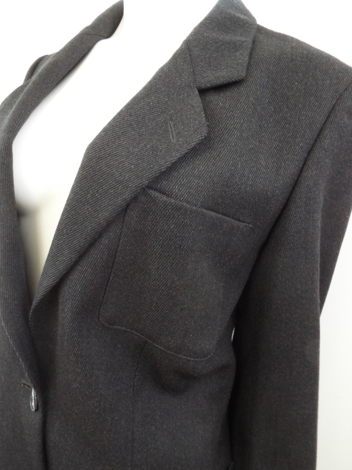 Vintage Giorgio Armani Charcoal Gray Wool Blazer Suit Jacket Italy Size 42