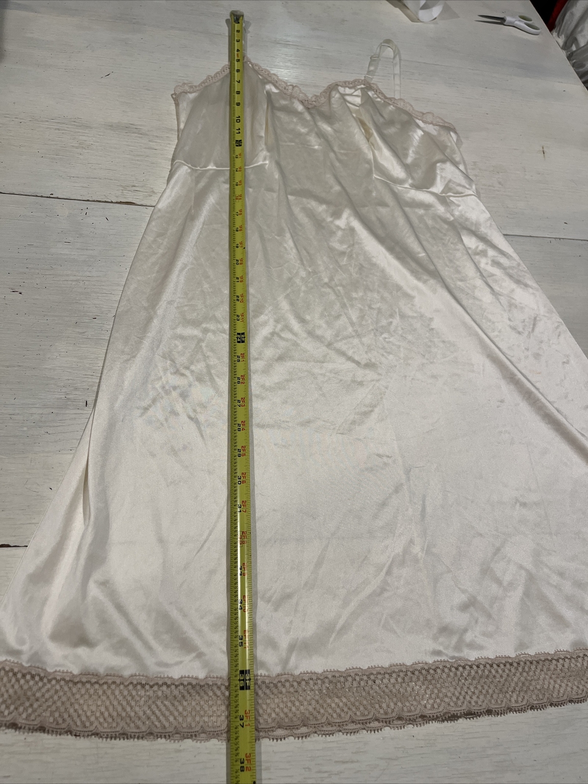 Vintage Slip Women’s 36 Full Ivory With Lace Trim Adjustable Straps