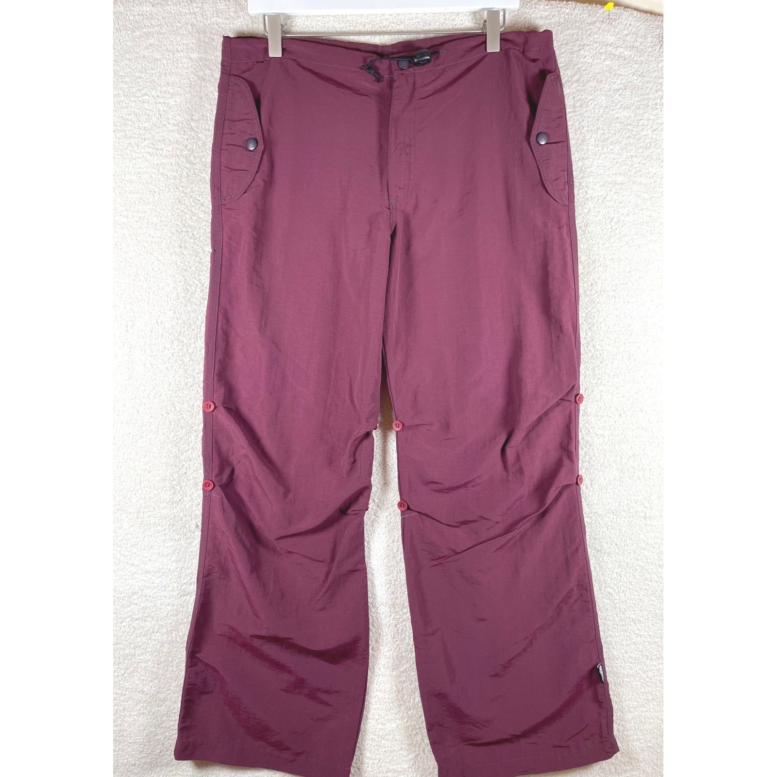 vintage Y2K utility pants dragon button up wide leg tag rag NS 90s raver