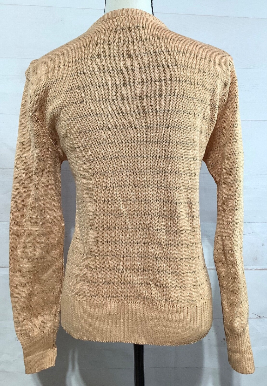 VINTAGE sz L MARSHALL FIELD’S The Country Shop peach pullover sweater 70’s 80’s