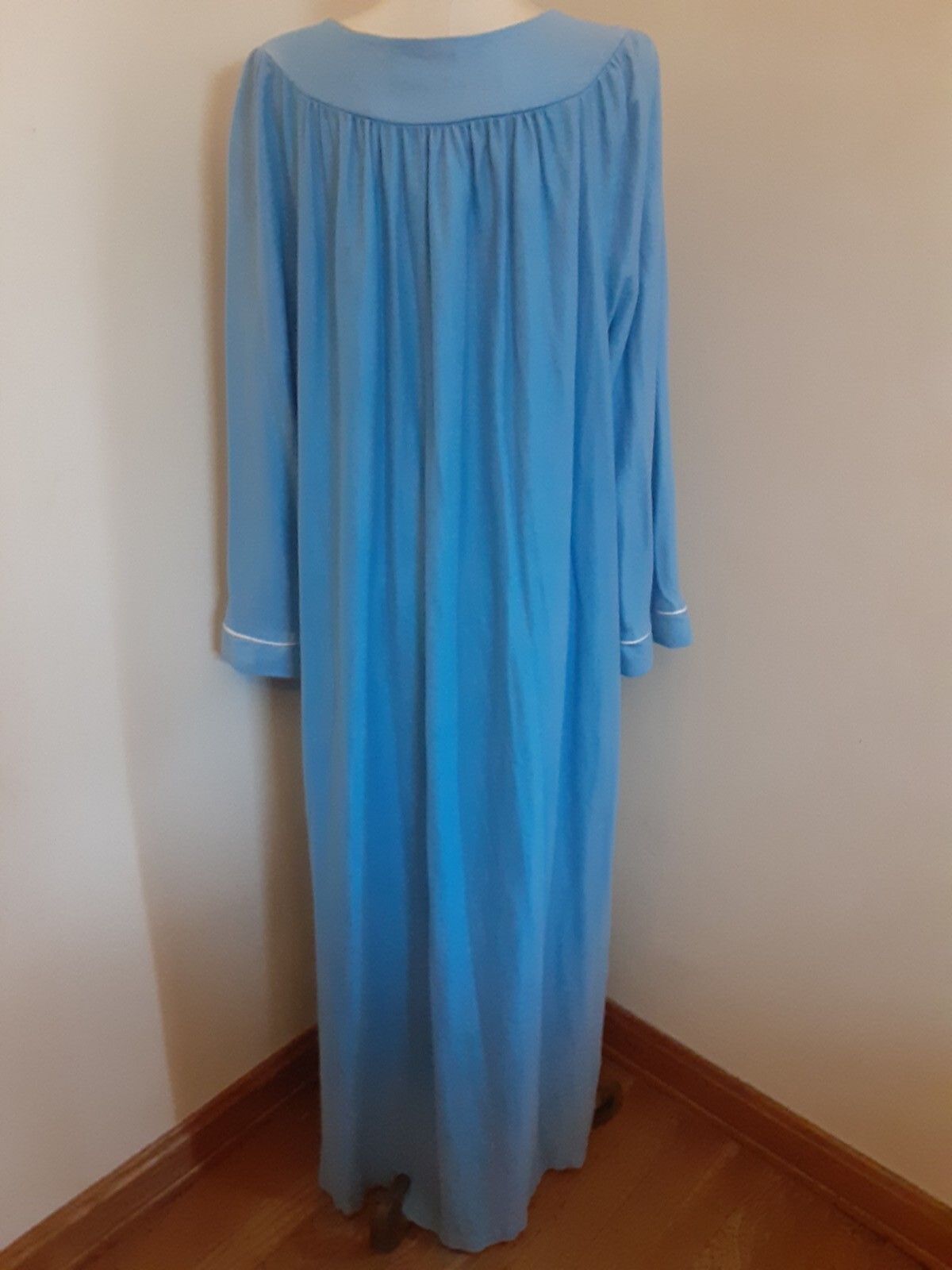 Vintage Dan Ellen Blue Nightgown Ribe House Dress Snap Closure Size 4X
