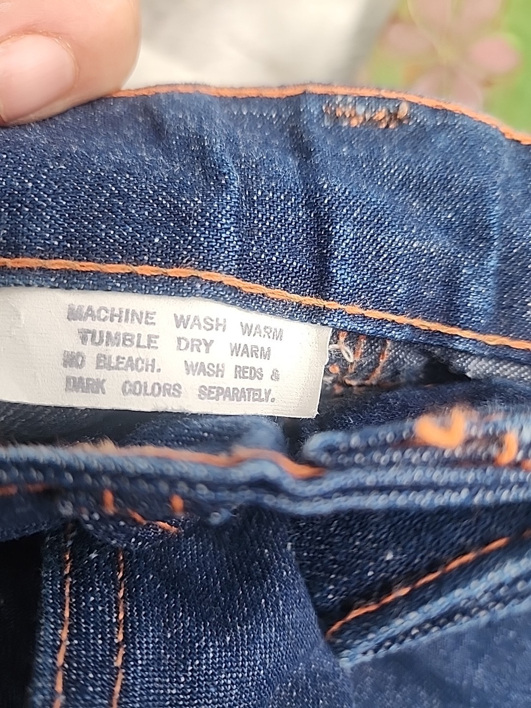 Vintage 70s Ely Denim Jeans Carpenter Dungaree Pants size 24×32 Dark Nwot