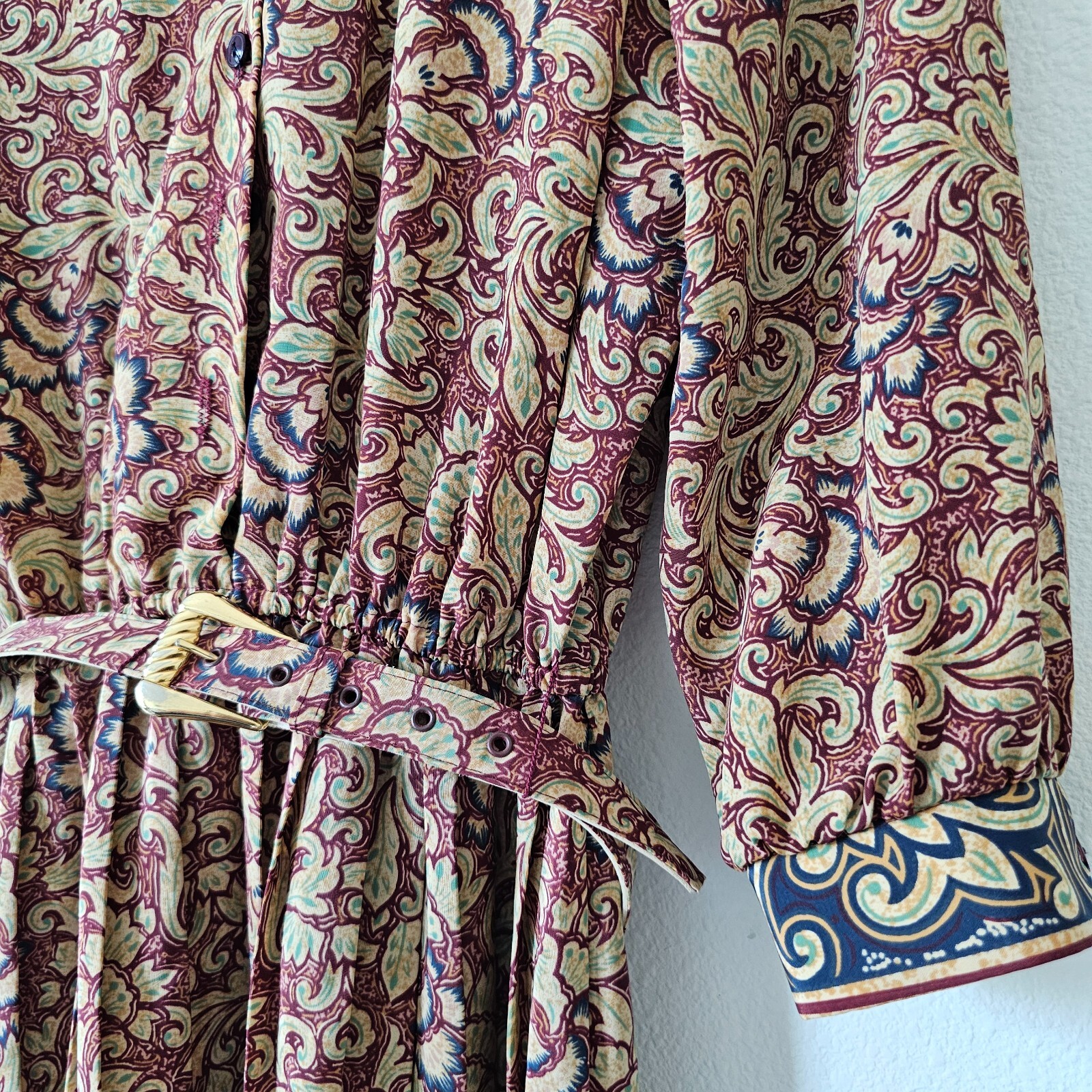 Vintage 80’s Lady Carol Petites of New York Belted Pleated Dress Size 8 Made USA