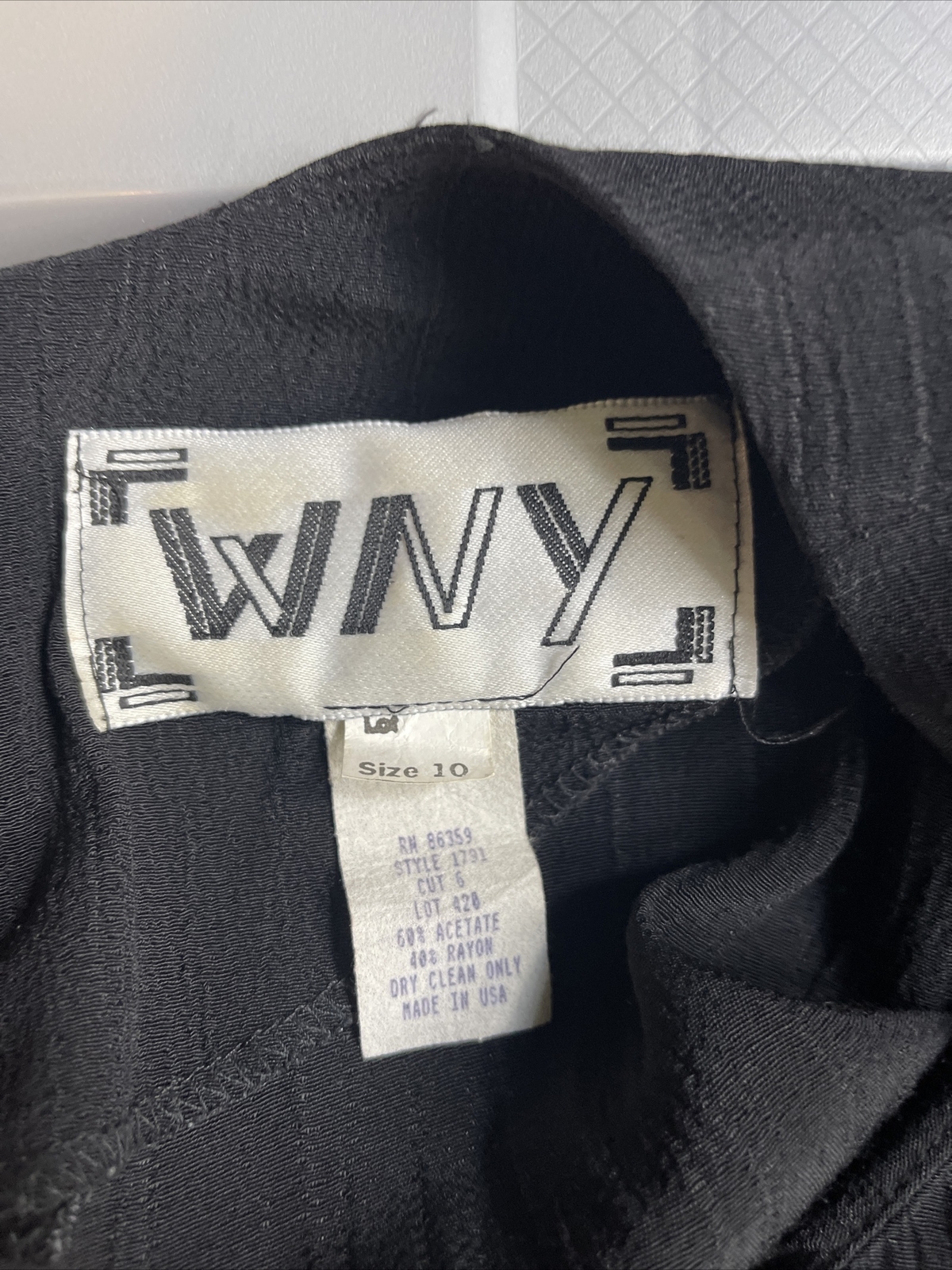 Vintage Dress WNY Size 10 Black With Gold Buttons Sun Moon & Start