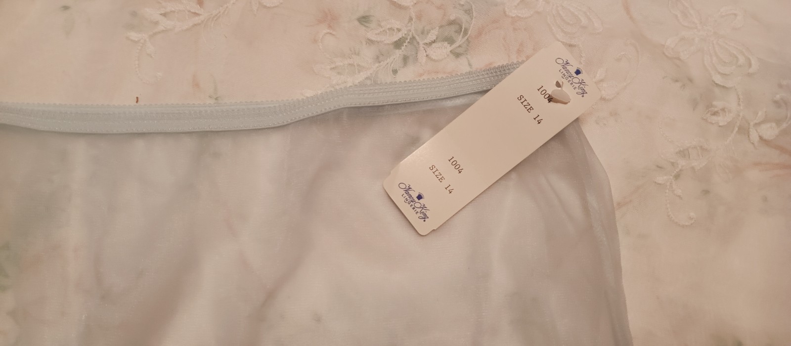 NANCY KING VINTAGE NYLON PANTY sz 14 L BLUE ANGEL SHEER #AU603