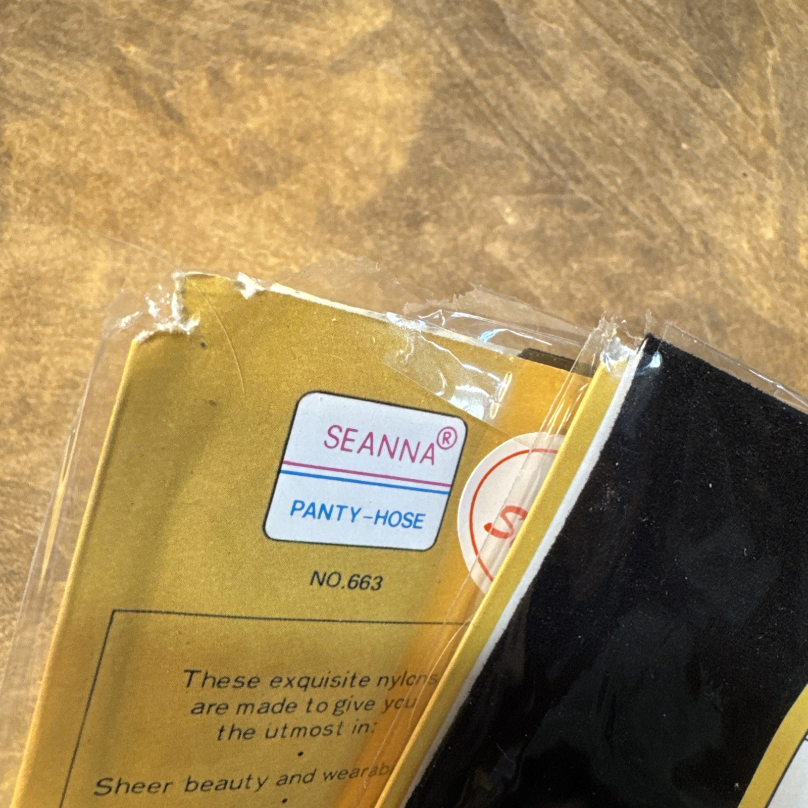 NOS Japanese Seanna Size – S – L Panty Hose Nylons Black Model 663 (6 Pairs)