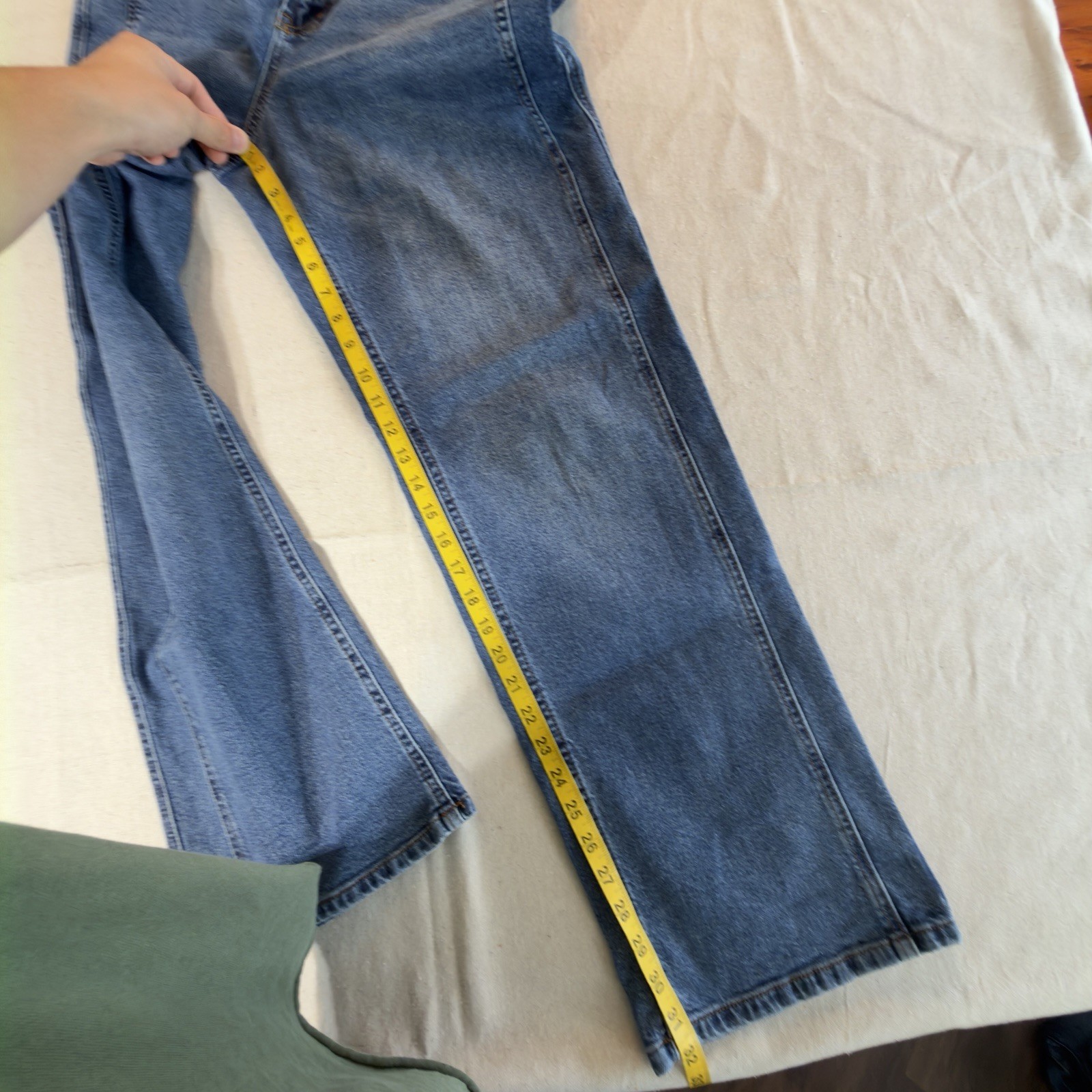 Project Indigo Women’s Size 15 Flare Jeans Blue Denim Medium Wash