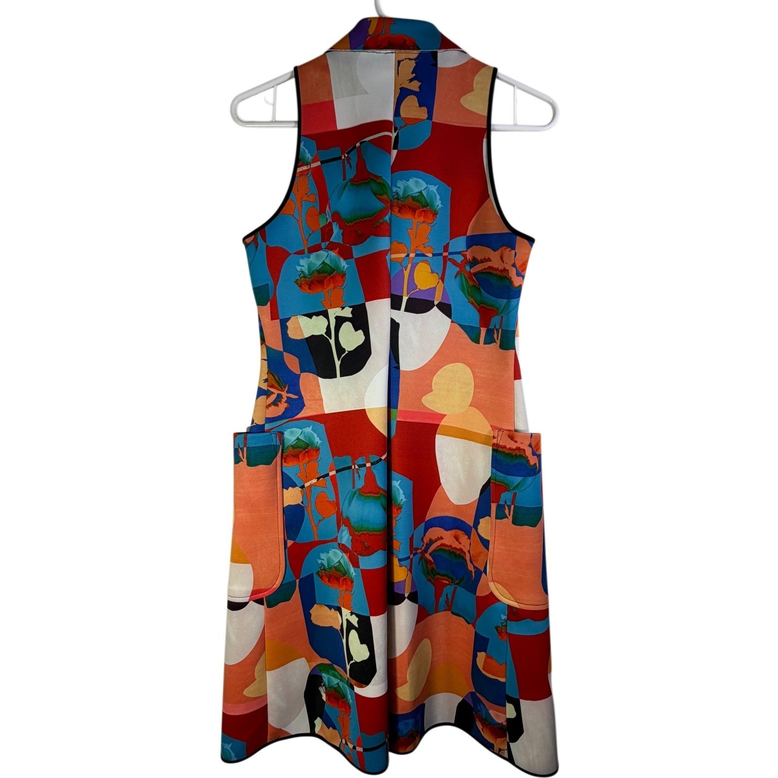 Rare Clover Canyon Designer Wearable Abstract Art Zip Pocket Dress USA Medium