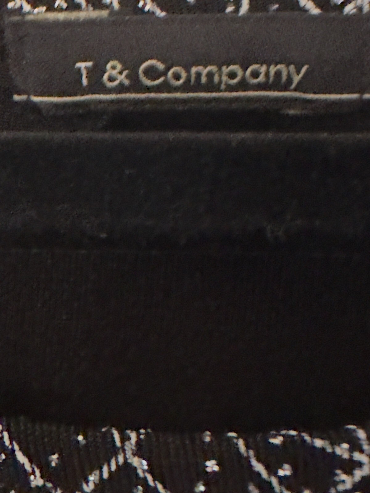 Vintage T & Company Glittery Top Size M, Silver and Black Glittery Top, 90’s