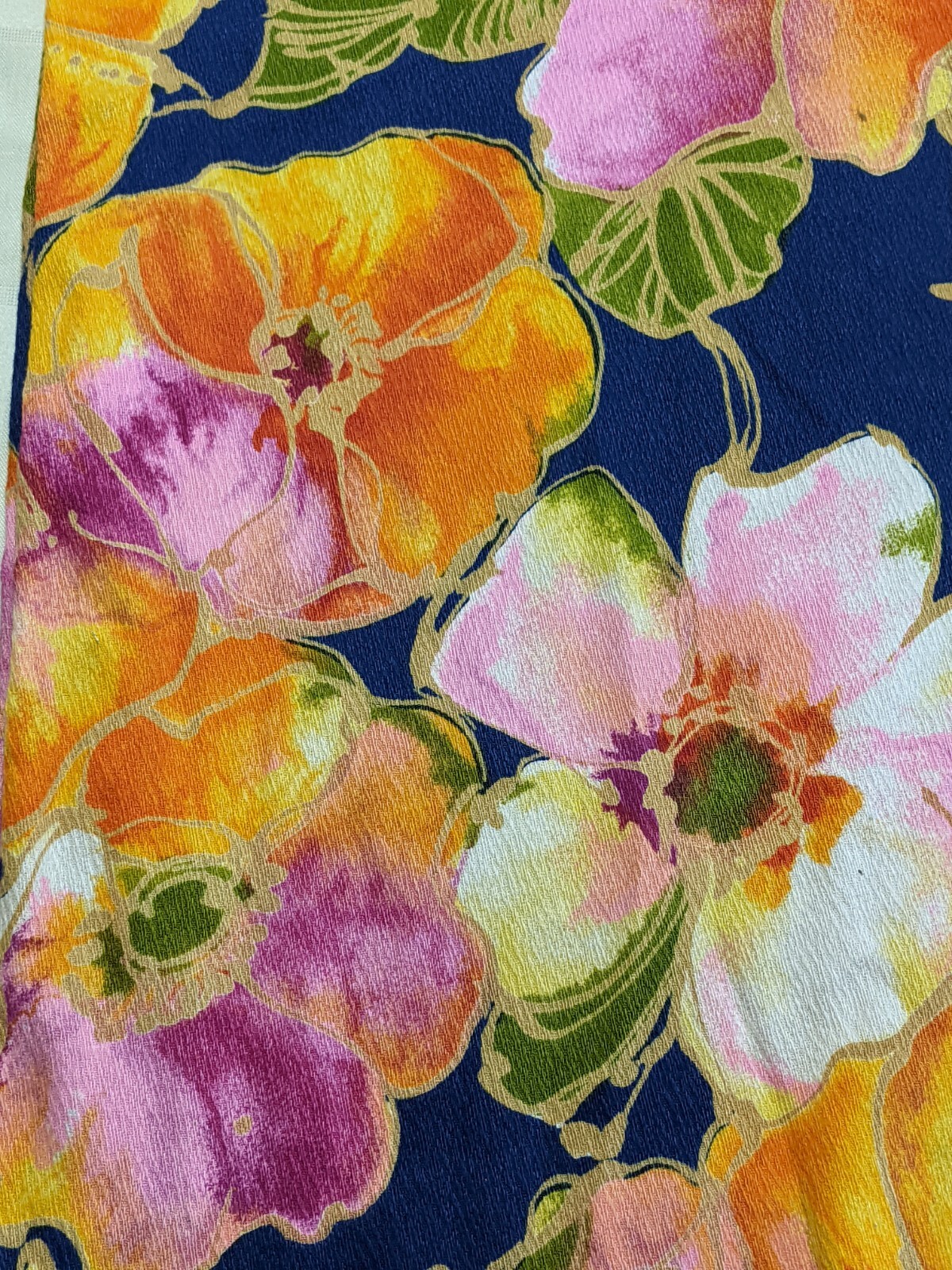 Vtg muumuu Barkcloth Long Dress Tiki Island Casuals Waikiki Hawaii S M Orange