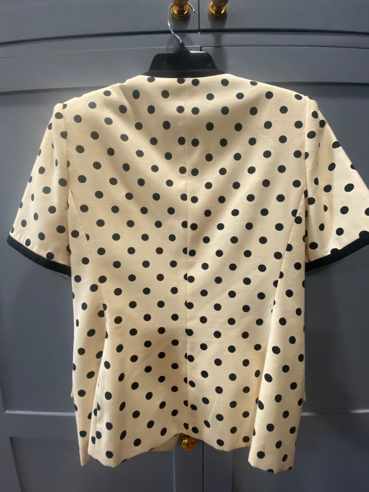Vintage 80s 90s Kasper Career Polka Dot Blazer Jacket Rockabilly Office