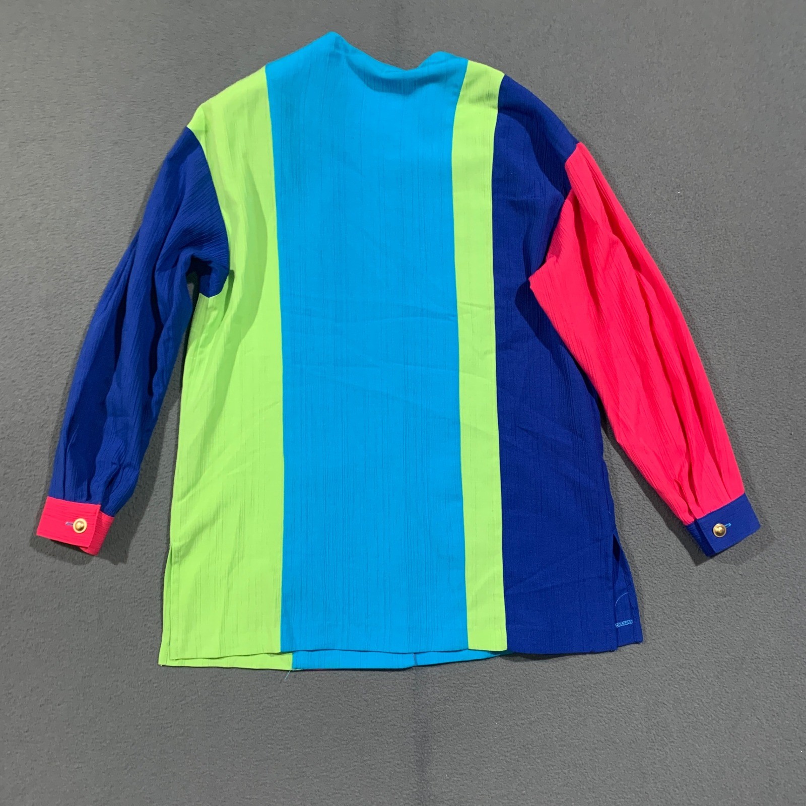 JG Petite by Joyce 3pc Suit Set Womens 6 8 Pink Blue Green 80s VTG Colorblock