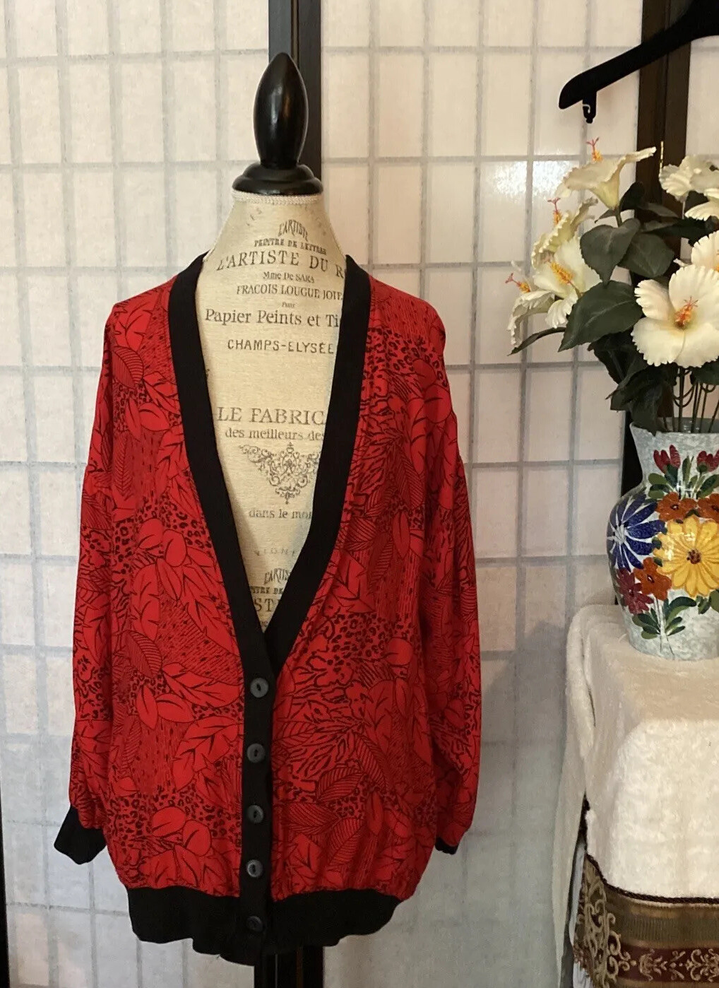 Sun Club by Catalina VTG 80s Wom M Swim/Beach Coverup Jacket Made in USA