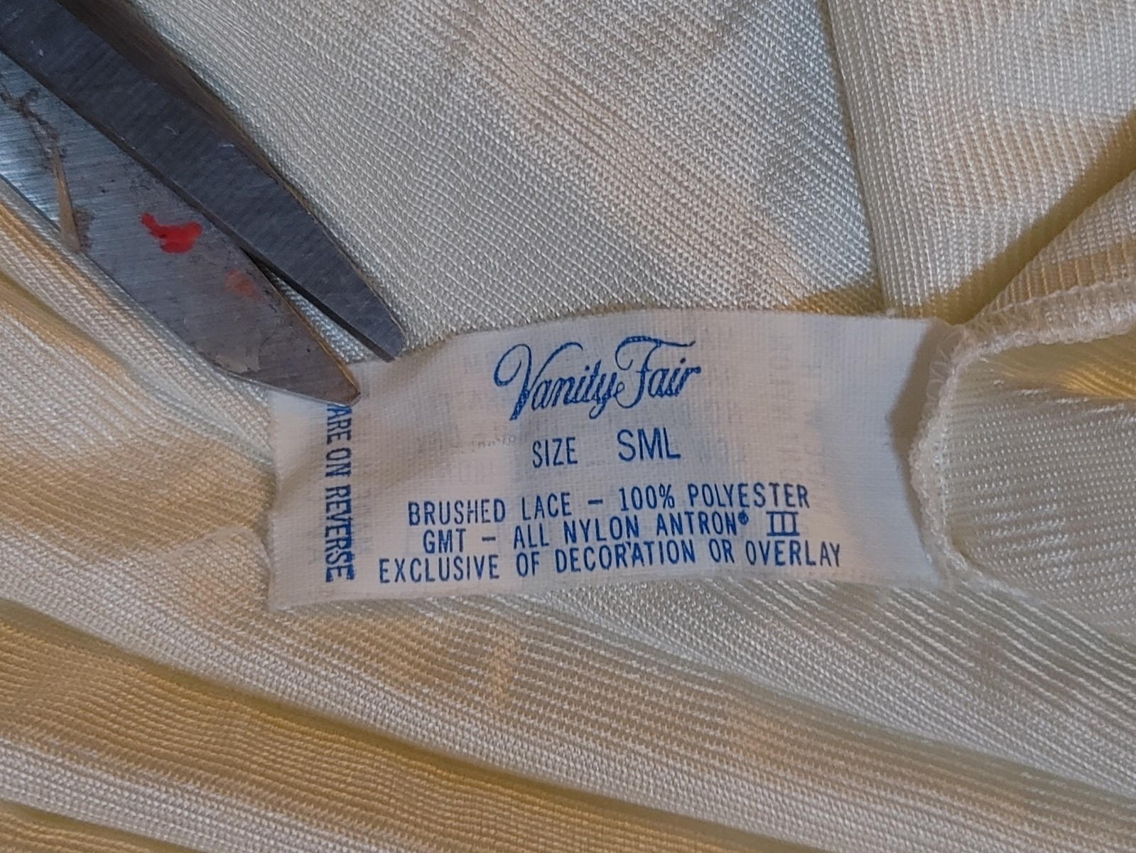 Vintage Vanity Fair White Maxi Nightgown Womens sz Small Made USA Long Gown